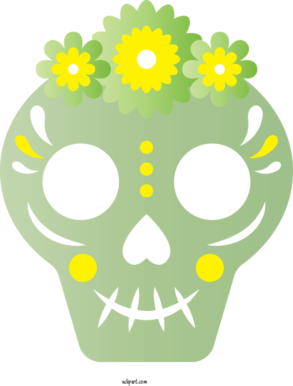 Free Holidays Floral Design Leaf Green For Day Of The Dead Clipart Transparent Background