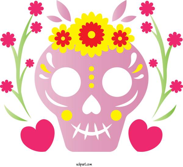 Free Holidays Floral Design Petal Pink M For Day Of The Dead Clipart Transparent Background