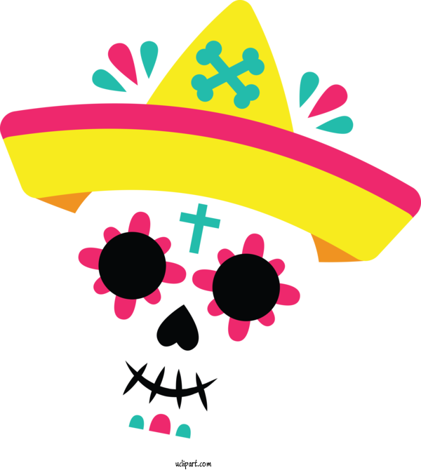 Free Holidays Design Hat Pink M For Day Of The Dead Clipart Transparent Background