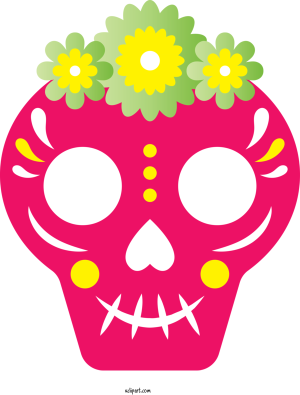 Free Holidays Yellow Area Line For Day Of The Dead Clipart Transparent Background
