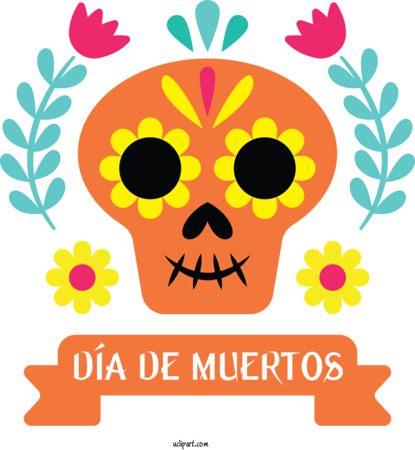 Free Holidays Cartoon  Logo For Day Of The Dead Clipart Transparent Background