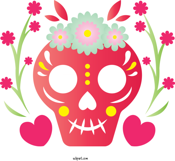 Free Holidays Floral Design Flower Visual Arts For Day Of The Dead Clipart Transparent Background