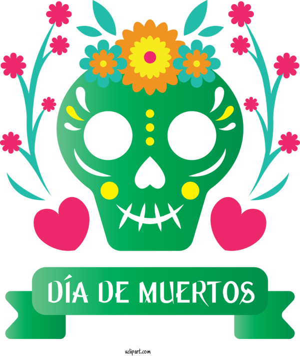 Free Holidays Floral Design Visual Arts Culture For Day Of The Dead Clipart Transparent Background