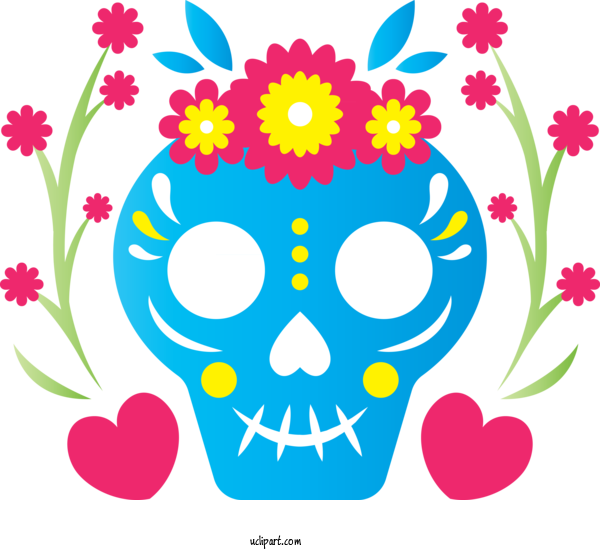 Free Holidays Floral Design Drawing Design For Day Of The Dead Clipart Transparent Background