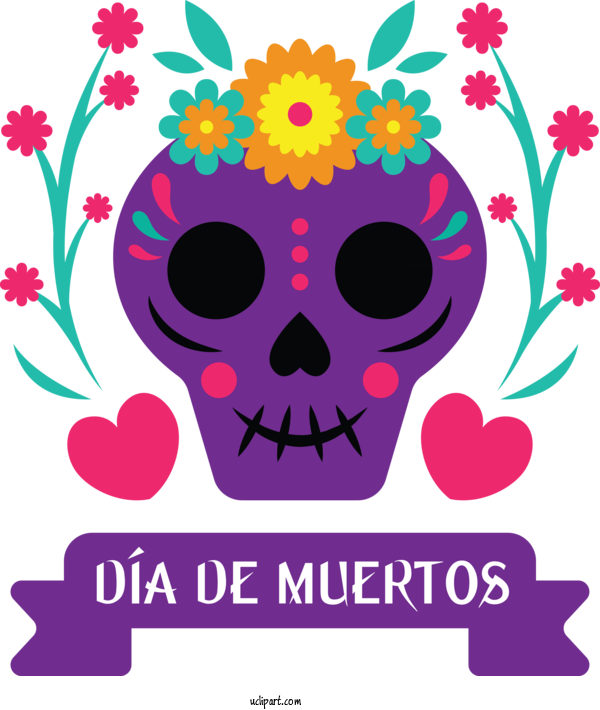 Free Holidays Visual Arts Watercolor Painting Floral Design For Day Of The Dead Clipart Transparent Background