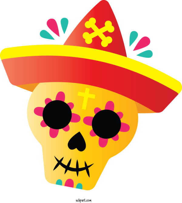 Free Holidays Sombrero Hat Party Hat For Day Of The Dead Clipart Transparent Background