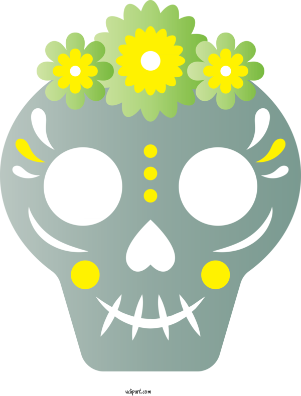 Free Holidays Floral Design Leaf Yellow For Day Of The Dead Clipart Transparent Background