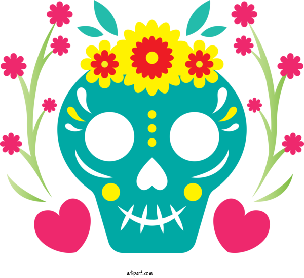Free Holidays Floral Design Visual Arts Petal For Day Of The Dead Clipart Transparent Background