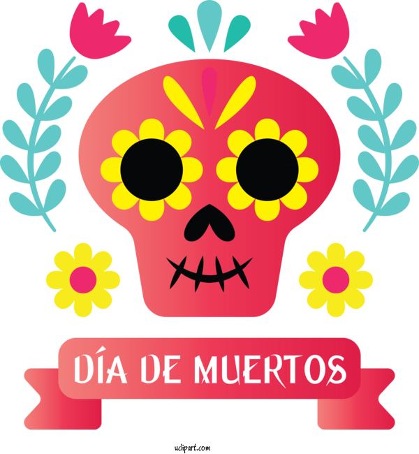 Free Holidays Floral Design Line Art Logo For Day Of The Dead Clipart Transparent Background