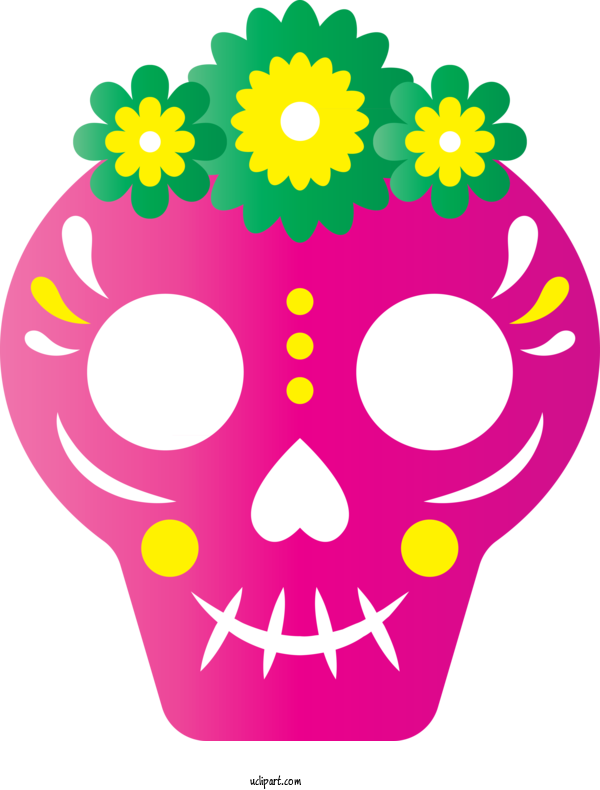 Free Holidays Floral Design Pink M Pattern For Day Of The Dead Clipart Transparent Background