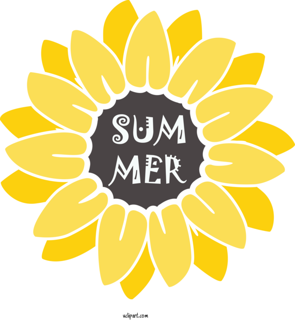 Free Nature Sunflower Seed Common Sunflower Logo For Summer Clipart Transparent Background