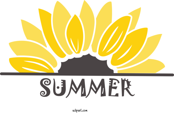 Free Nature Logo Font Yellow For Summer Clipart Transparent Background