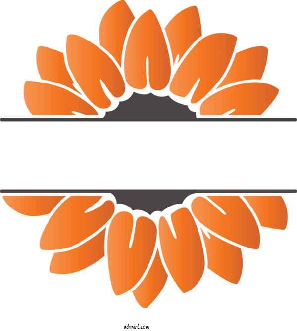 Free Flowers Leaf  Orange S.A. For Sunflower Clipart Transparent Background