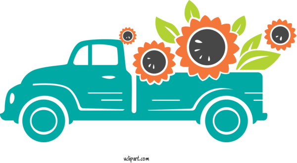 Free Flowers Car Decal Free For Sunflower Clipart Transparent Background