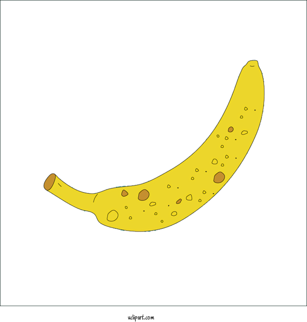 Free Food Banana Yellow Cartoon For Fruit Clipart Transparent Background
