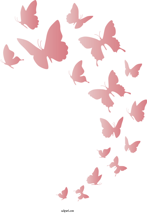 Free Animals Floral Design Pattern Heart For Butterfly Clipart Transparent Background