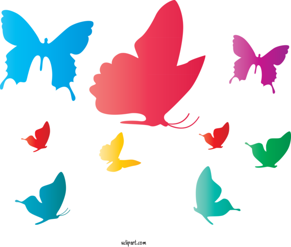 Free Animals Butterflies Cartoon Leaf For Butterfly Clipart Transparent Background