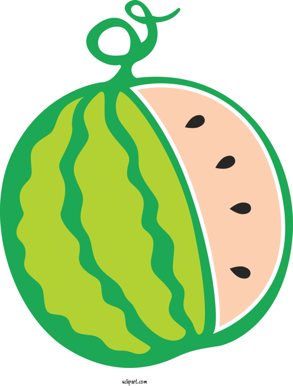 Free Food Leaf Green Fruit For Watermelon Clipart Transparent Background