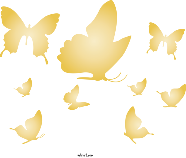 Free Animals Yellow Pattern Computer For Butterfly Clipart Transparent Background