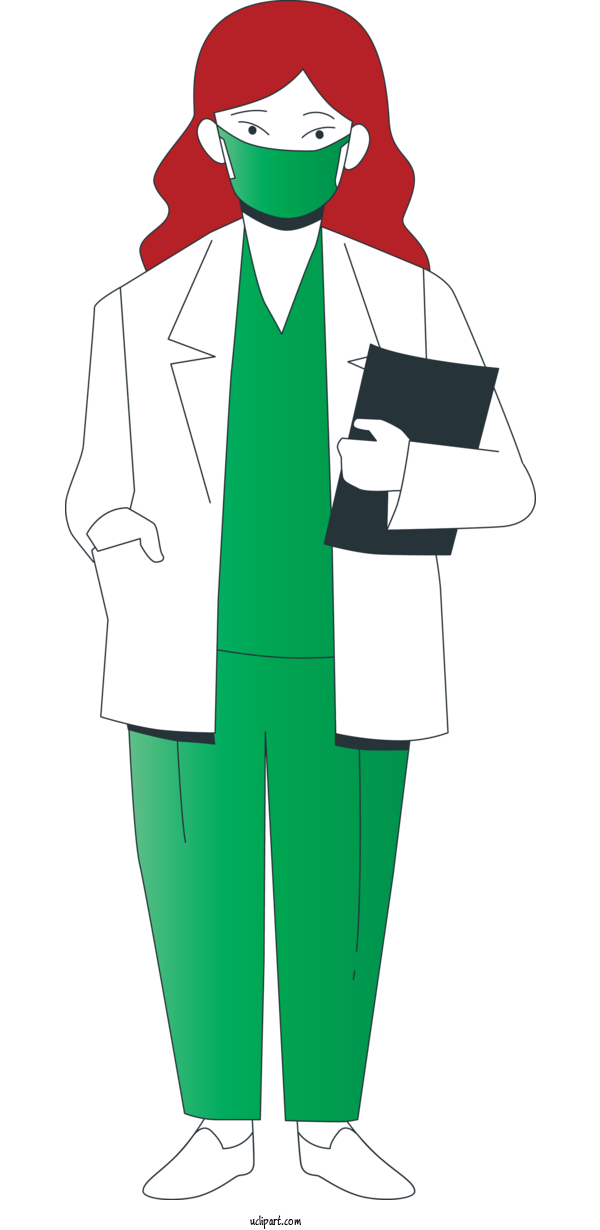 Free Occupations Headgear Outerwear Costume For Doctor Clipart Transparent Background