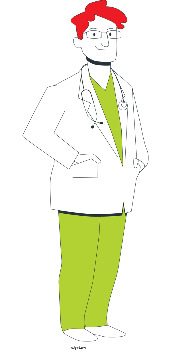 Free Occupations Line Art Hat Cartoon For Doctor Clipart Transparent Background