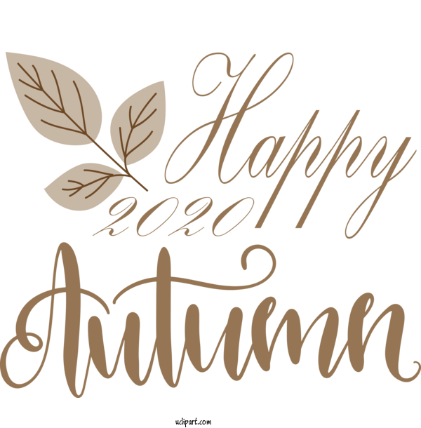 Free Nature Logo Font Flower For Autumn Clipart Transparent Background