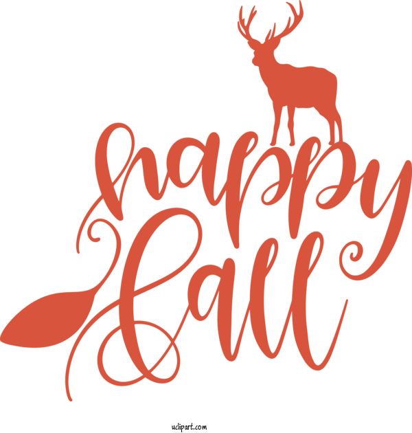 Free Nature Reindeer Logo Antler For Autumn Clipart Transparent Background