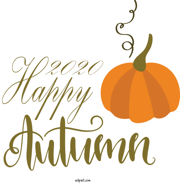 Free Nature Logo Pumpkin Fruit For Autumn Clipart Transparent Background