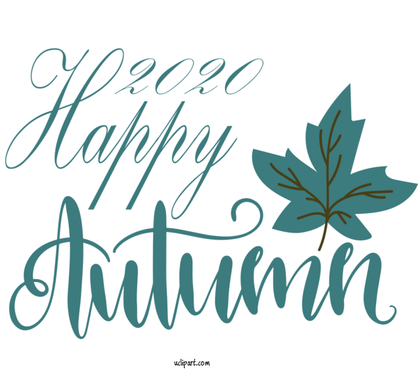 Free Nature Logo Font Leaf For Autumn Clipart Transparent Background