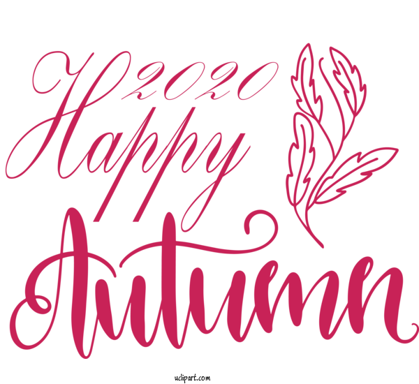 Free Nature Design Logo Calligraphy For Autumn Clipart Transparent Background