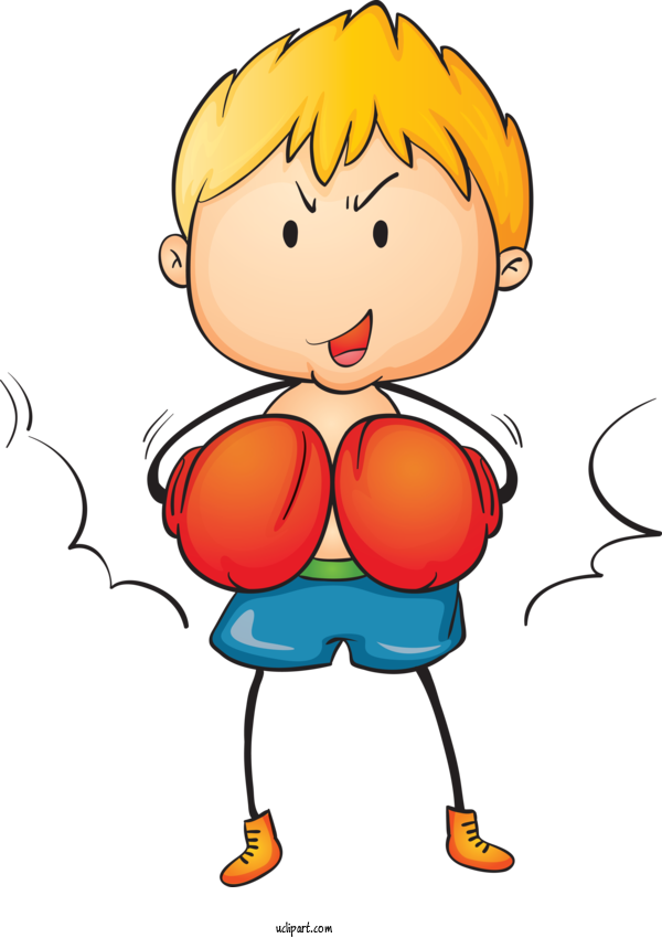 Free People Boxing Royalty Free Cartoon For Kid Clipart Transparent Background