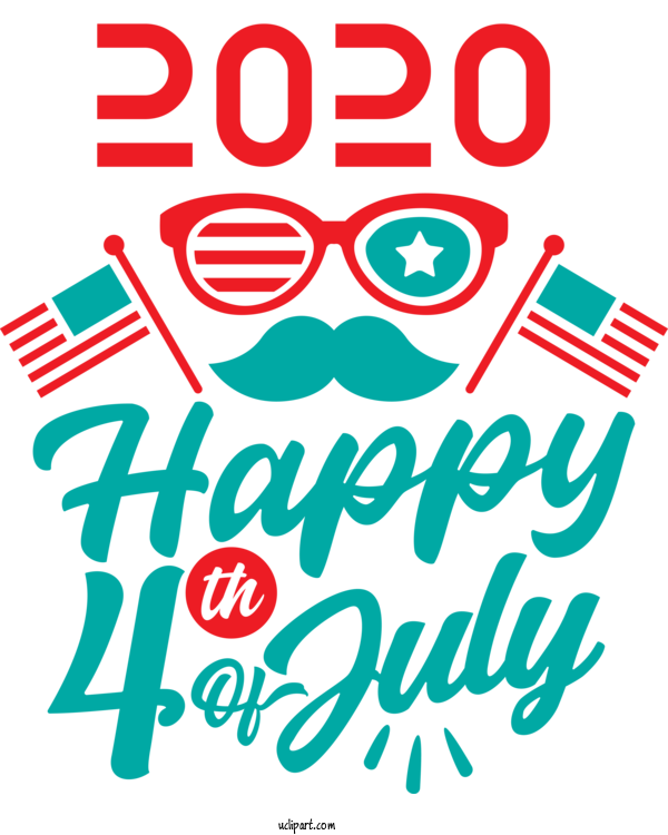 Free Holidays Logo Text Teal For Fourth Of July Clipart Transparent Background