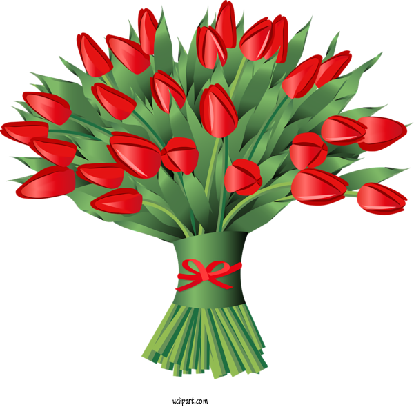 Free Nature Tulip Cut Flowers Floral Design For Plant Clipart Transparent Background