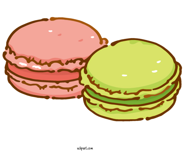 Free Food Macaroon Circle Design For Breakfast Clipart Transparent Background