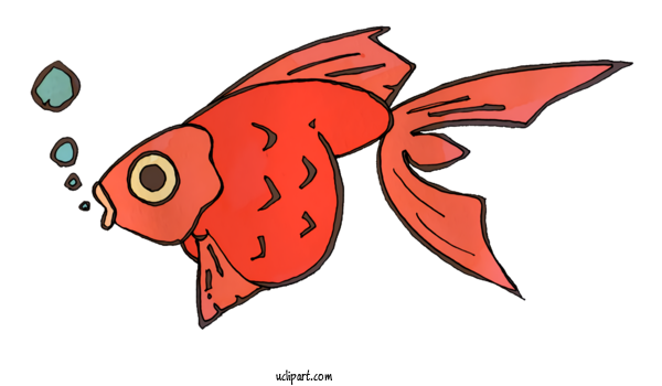 Free Animals Cartoon Ryukin For Fish Clipart Transparent Background