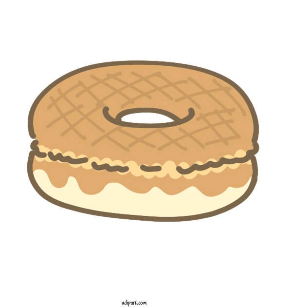 Free Food Doughnut Pancake Cream For Dessert Clipart Transparent Background