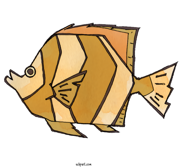 Free Animals Cartoon Fish Line For Fish Clipart Transparent Background