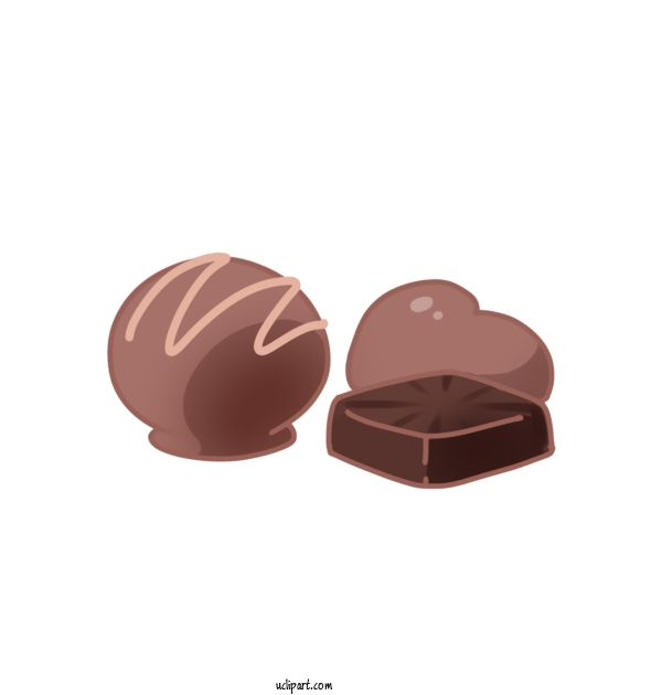 Free Food Chocolate Truffle Praline Bonbon For Dessert Clipart Transparent Background