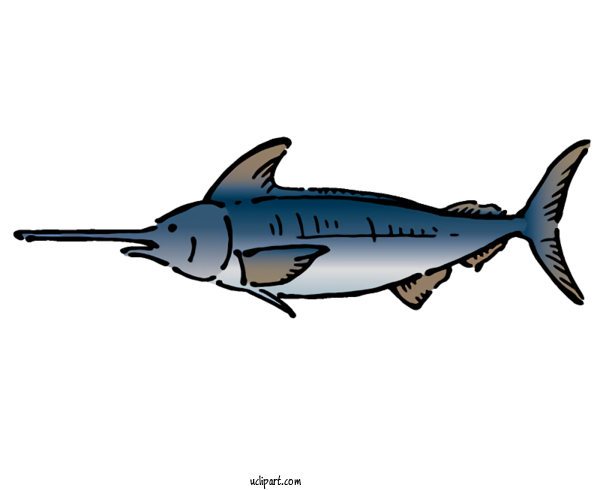 Free Animals Sharks 5channel Swordfish For Fish Clipart Transparent Background