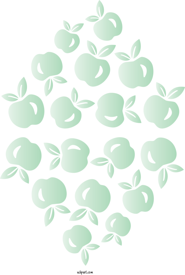Free Food Leaf Green Pattern For Fruit Clipart Transparent Background