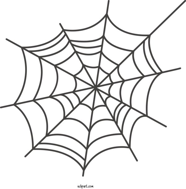 Free Holidays Spider Spider Web Drawing For Halloween Clipart Transparent Background