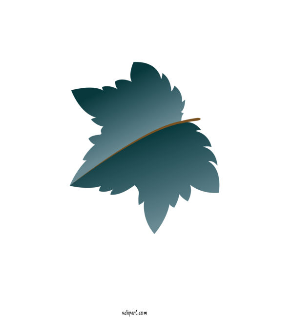 Free Nature Leaf Teal Computer For Autumn Clipart Transparent Background