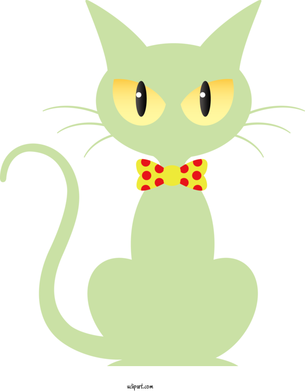 Free Holidays Kitten Whiskers Cat For Halloween Clipart Transparent Background