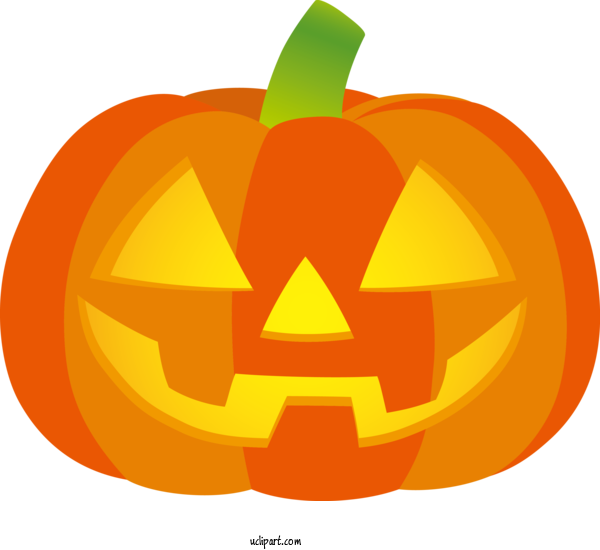 Free Holidays Jack O' Lantern Gourd Pumpkin For Halloween Clipart Transparent Background