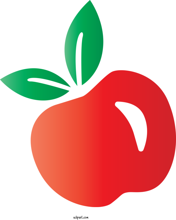 Free Food Logo Green Leaf For Fruit Clipart Transparent Background