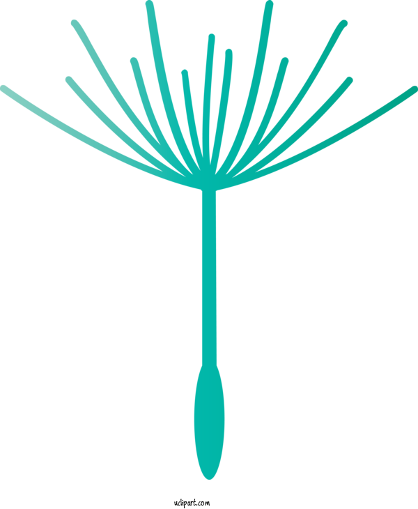 Free Flowers Leaf Plant Stem Line Art For Dandelion Clipart Transparent Background