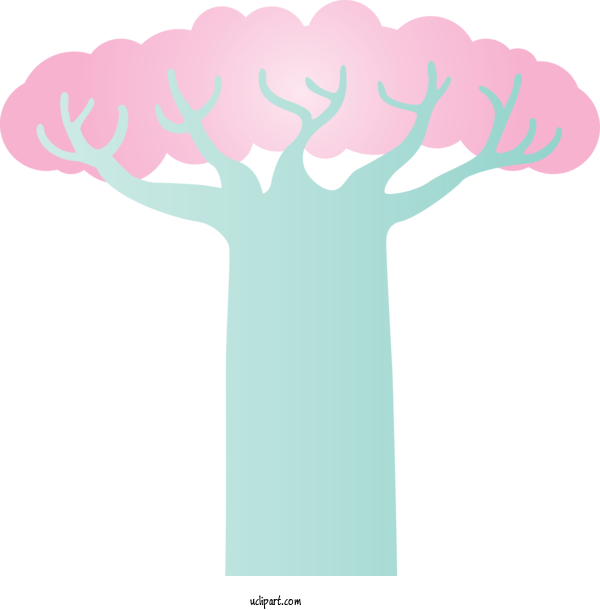 Free Nature Pink M Font M Tree For Tree Clipart Transparent Background