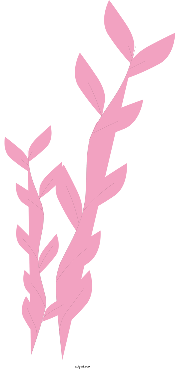 Free Nature Pink M Pattern Line For Leaf Clipart Transparent Background