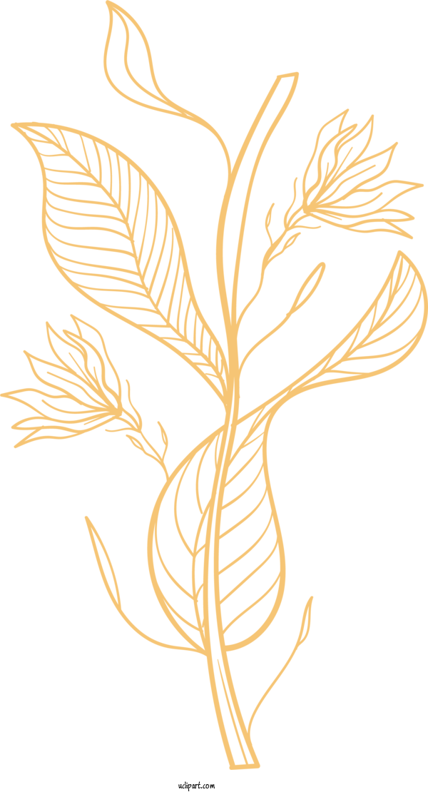 Free Nature Twig Line Art Floral Design For Leaf Clipart Transparent Background