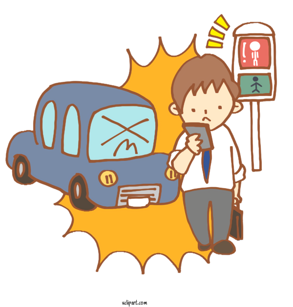 Free Transportation Cartoon Traffic Collision Cartoon Microphone For Car Clipart Transparent Background